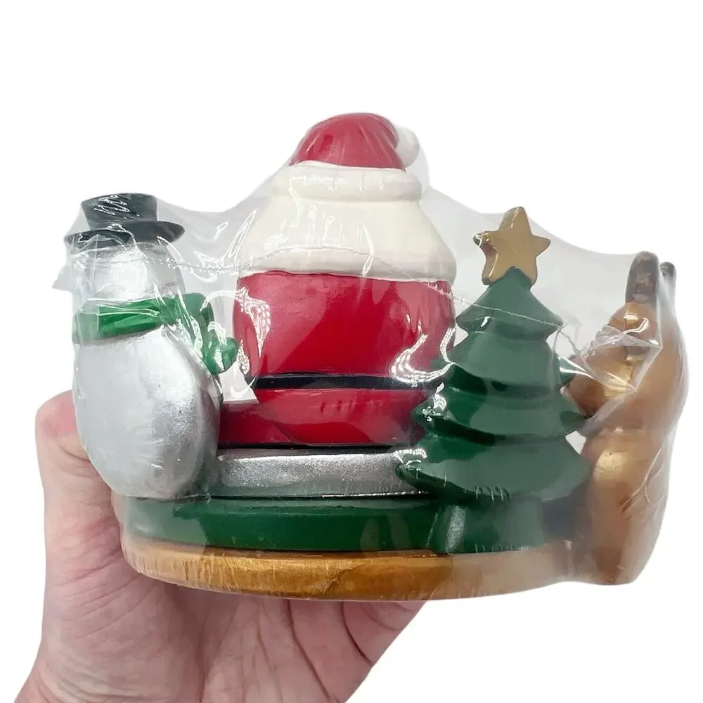 Set of 4 Christmas Coasters - Santa, Snowman, Christmas Tree, Reindeer - NEW